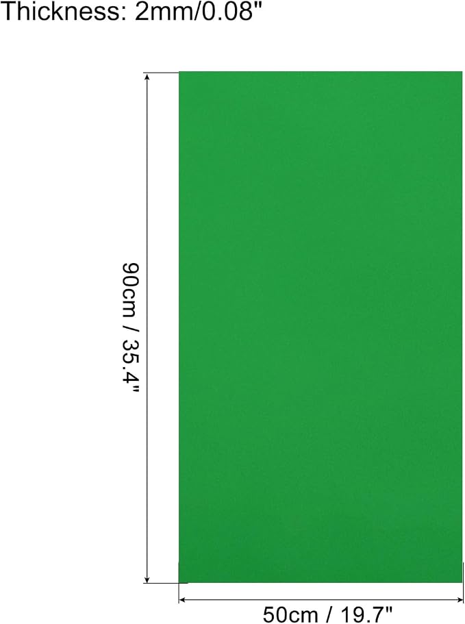 MECCANIXITY EVA Foam Sheets Grass Green 35.4 Inch x 19.7 Inch 2mm Thick Crafts