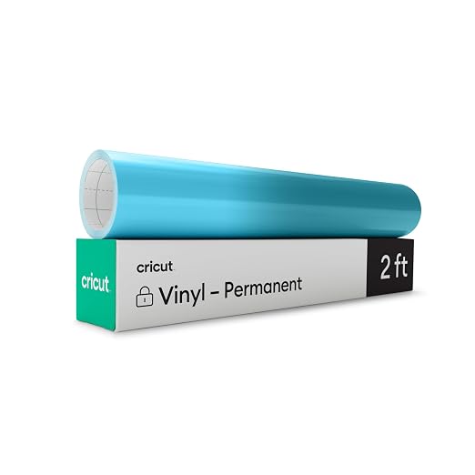 Cricut Cold-Activated, Color-Changing Vinyl – Light Blue/Turquoise, 2ft Roll of