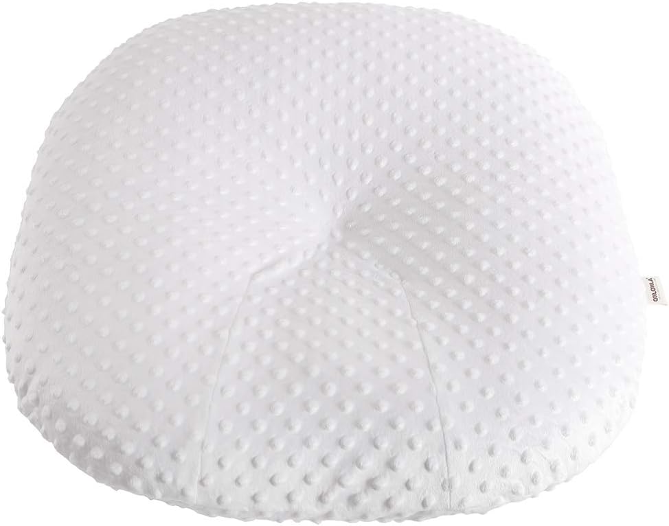 OWLOWLA Newborn Lounger Cover,Minky Removable Slipcover Fits Newborn Lounger for Baby Boy Girl(White)