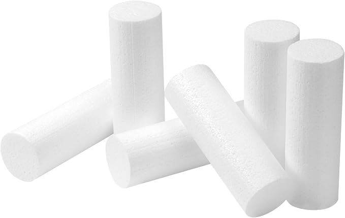 Crafjie Foam Cylinders for DIY Crafts and Arts Supplies, Craft Supplies