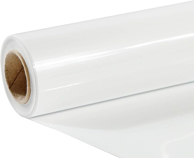 TUMIYA White Heat Transfer Vinyl HTV Rolls, Glossy Adhesive HTV Vinyl