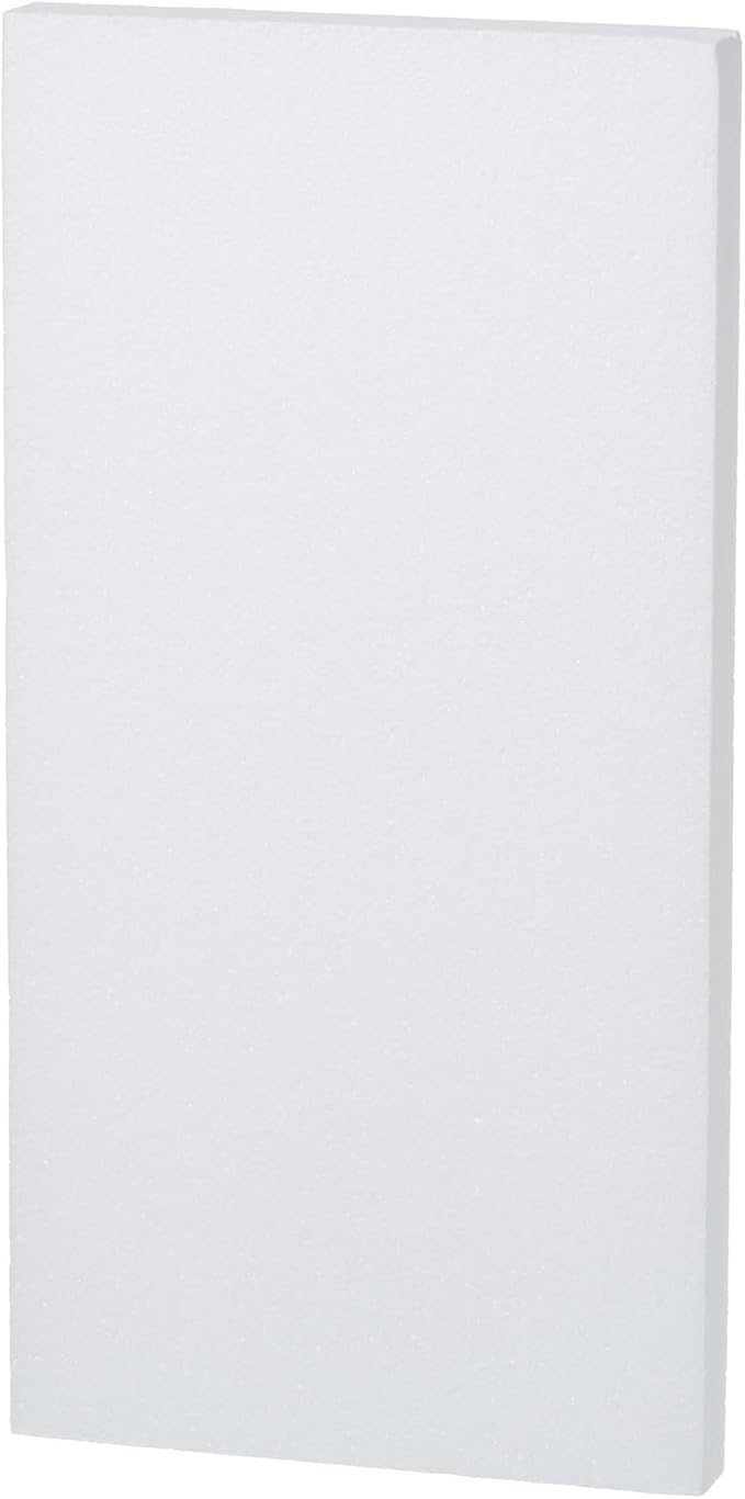 Crafare 4 Pack Craft Foam Blocks 14X7X1in Polystyrene Brick Rectangle