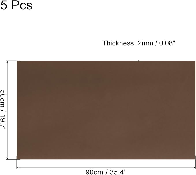 MECCANIXITY EVA Foam Sheets Brown 35.4 Inch x 19.7 Inch 2mm Thick Crafts Foam