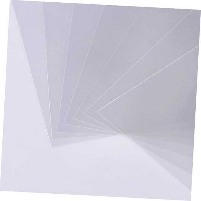 NUOBESTY Transparent Plastic Sheets 10 Pieces Clear Pet Film Sheets