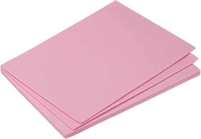 MECCANIXITY EVA Foam Sheets Pink 7.6 Inch x 5.9 Inch 2mm Thickness