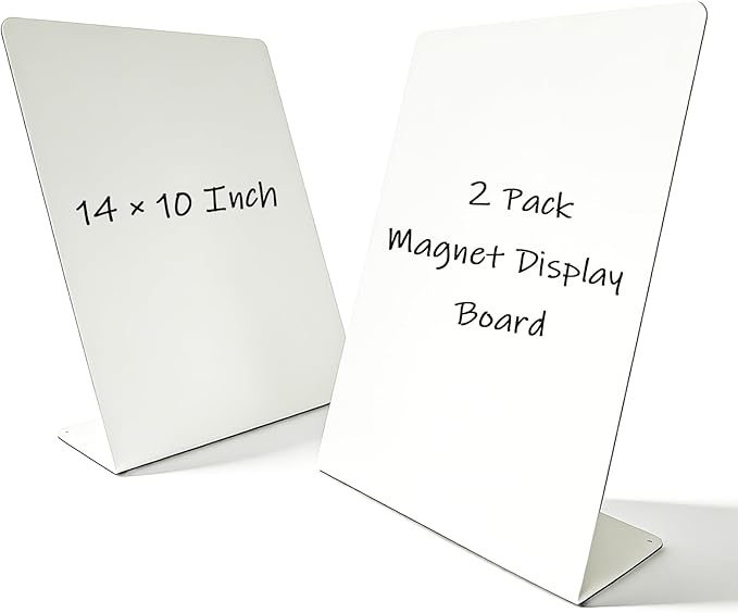 2 Pack Metal White Magnet Display Board