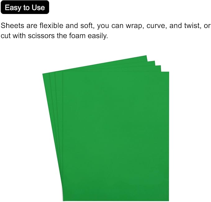 MECCANIXITY EVA Foam Sheets Grass Green 35.4 Inch x 19.7 Inch 2mm Thick Crafts
