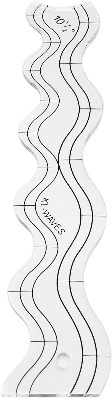 Wave Edge Quilting Ruler Template