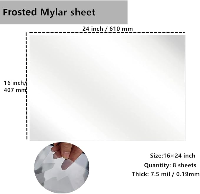 Milky Translucent Blank Mylar Stencil Sheets