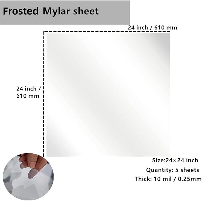 Milky Translucent Blank Mylar Stencil Sheets