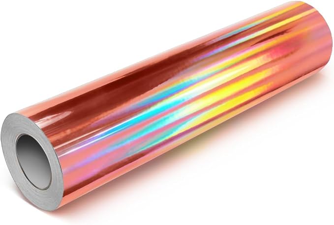 VViViD DECO65 Gloss Holographic Chrome Rose Gold Permanent Adhesive Craft Vinyl