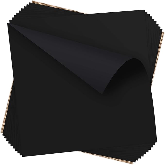Dysania Black Heat Transfer Vinyl, 10 Pack 12 x 12in Black HTV Vinyl | Iron on