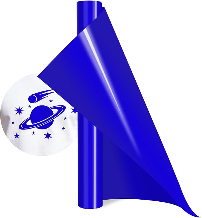 Blue HTV Iron on Vinyl Rolls, Silhouette or Heat Press Machine