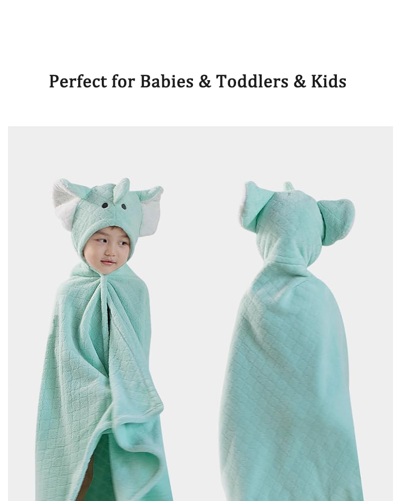 Toddler Towels with Hood Kids Towels Bath Baby Hooded Towel for Kids 0-5 Years, 2-Pack Soft Absorbent Baby Bath Towel Hooded Toddler Bath Towel Thick 50''x32''