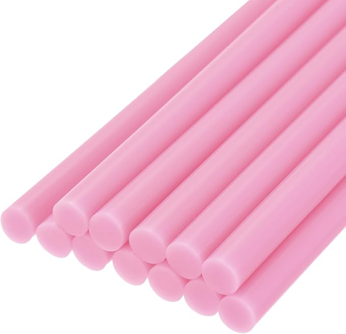uxcell Mini Hot Glue Sticks for Glue Gun 11mm x 100mm Pink 12pcs