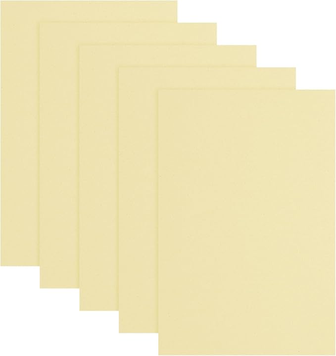 uxcell 5 Pcs Light Yellow EVA A4 Foam Sheets Crafts, 12 x 8 Inch Foam Paper