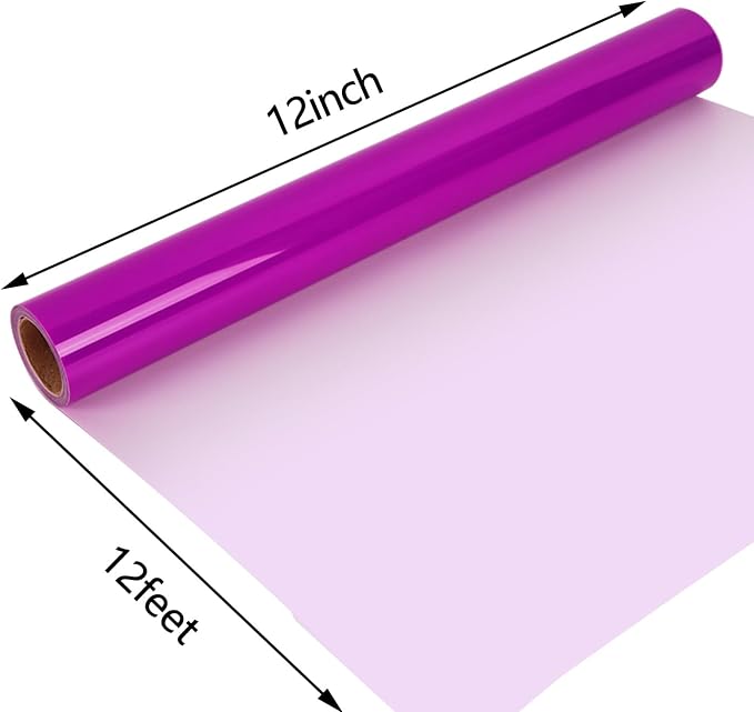 guangyintong Fluorescent Heat Transfer Vinyl Neon Purple HTV Rolls, HTV Vinyl