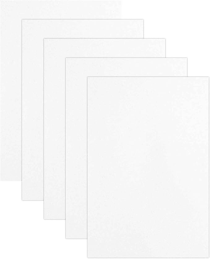 MECCANIXITY 5 Sheets White Shiny Foam Sheets, 8 Inch x 12 Inch Sparkle EVA Foam