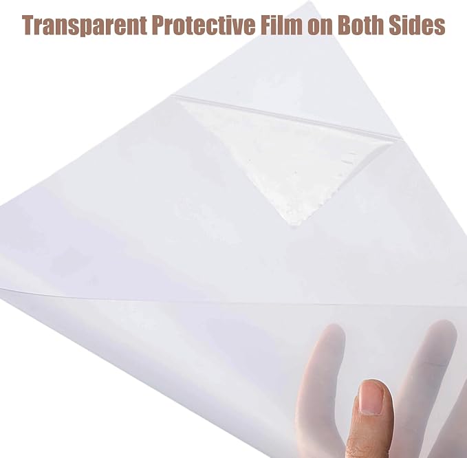 10-Pack A4 Colored PVC Flexible Plastic Sheets, 0.3mm Clear Transparent Film