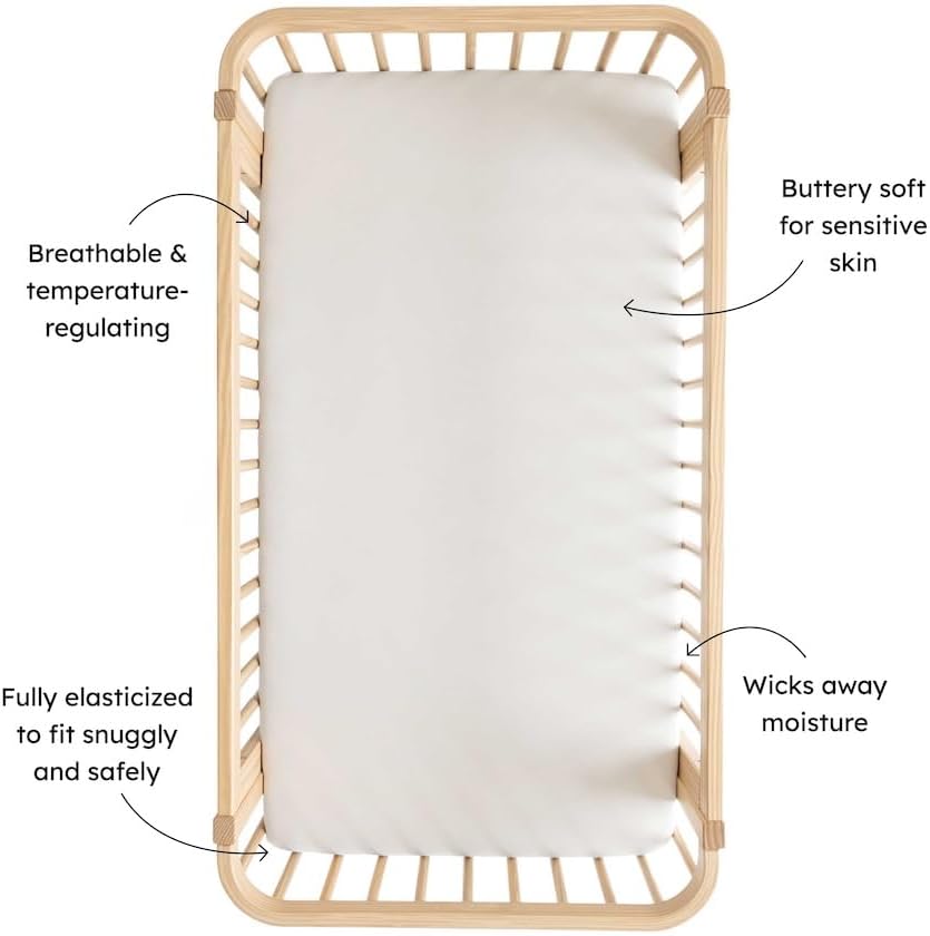Kyte Baby Soft Crib Sheet - Standard Fitted Crib Sheet Made with Rayon from Bamboo, Ultra-Gentle and Breathable (Very Hungry Caterpillar)