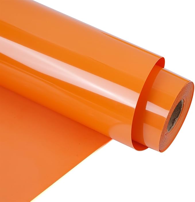 RENLITONG Orange Iron on Vinyl 12Inch by 13ft Roll Heat Transfer Vinyl