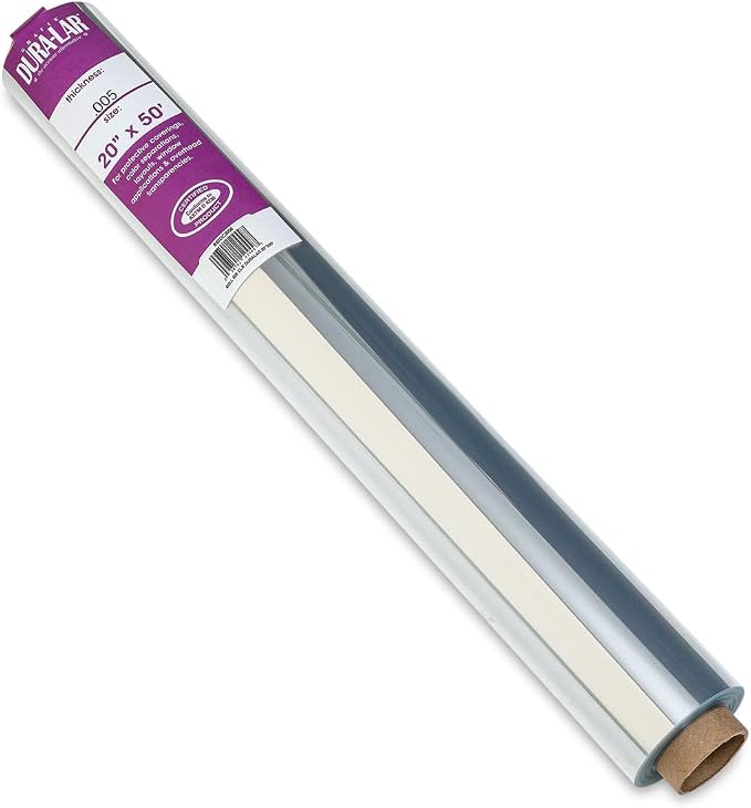 Grafix Dura-Lar 0.005" Film, Ultra Clear, Glossy 20" x50', Mylar/Acetate