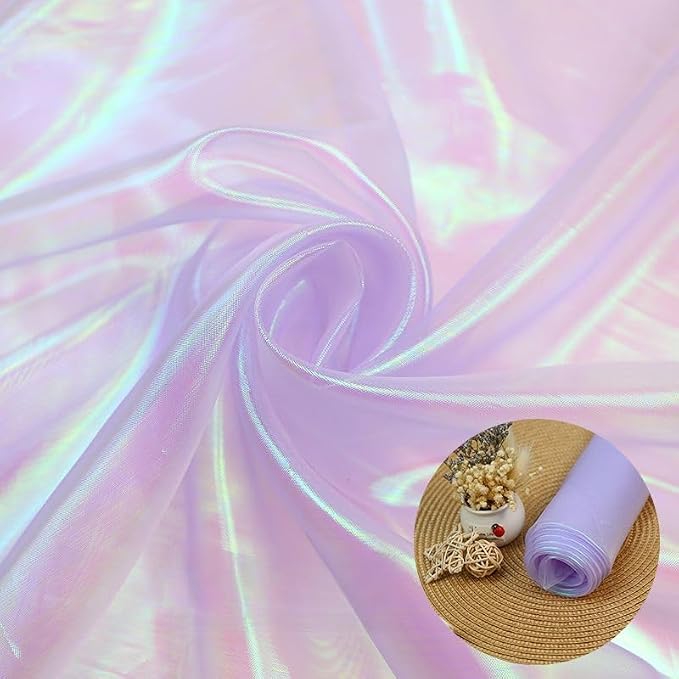 Light Purple Iridescent Organza Fabric