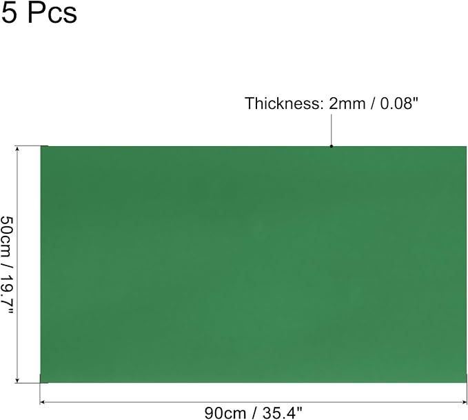 MECCANIXITY EVA Foam Sheets Grass Green 35.4 Inch x 19.7 Inch 2mm Thick Crafts