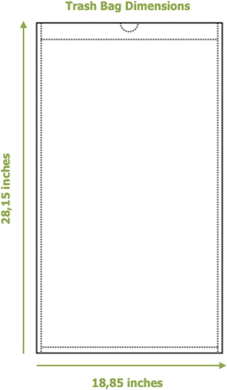 Greenland Biodegradable 60 Trash Bags Compatible with Simplehuman (Code H, 60 Bags, 8-9 Gallons)