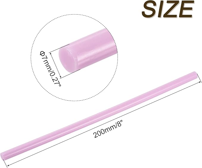 uxcell 30pcs 7mm x 200mm Full Size Hot Glue Gun Sticks 8-inch x 0.27-inch High