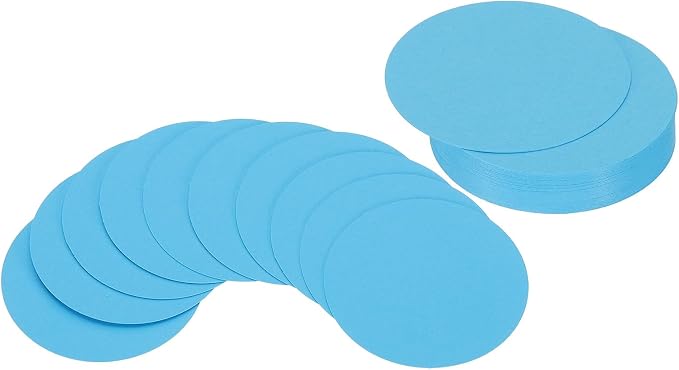 PATIKIL 2inch Circle Card Stock, Sky Blue