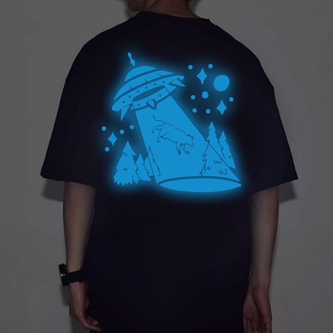 guangyintong Glow in The Dark Heat Transfer Vinyl Rolls, PU Elastic HTV Vinyl