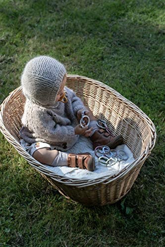 BIBS Pacifiers Colour Collection | Natural Rubber Baby Pacifier | Set of 2 BPA-Free Soothers | Made in Denmark | 0+ Months (Pack of 2) | Sage Night