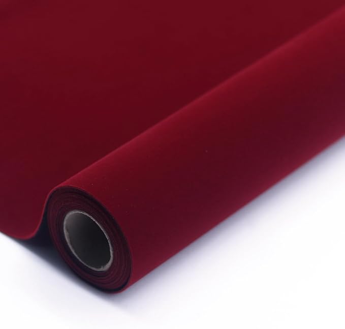 Wine Red Large Size Self Adhesive Soft Velvet Drawer Liner DIY Fabric Felt Liner
