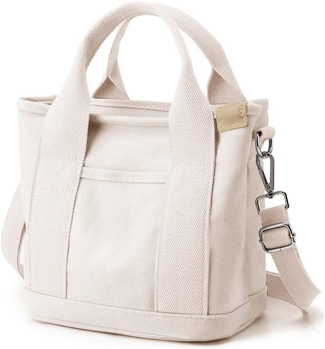 Small Tote Bag with Zipper Tote Bag for Women Canvas Crossbody Bag Shoulder Bag Satchel Hobo Bag Messenger Bag 2025