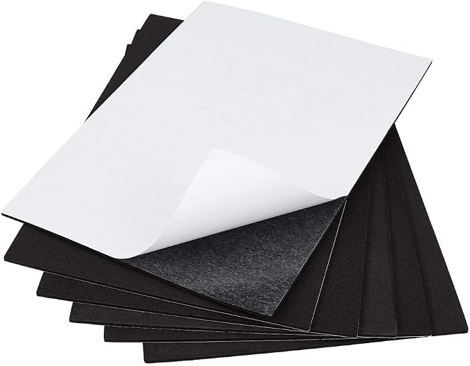 BENECREAT 10PCS 3mm Thick Self-Adhesive Foam Sheet 8.3x11.8" Insulation Foam
