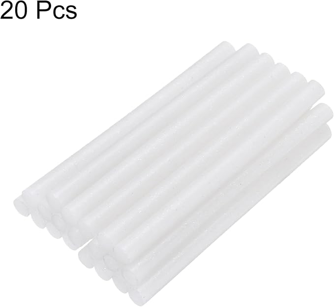 uxcell 20pcs Hot Glue Sticks for Glue Gun 7mm/0.28-inch x 4-inch Mini Hot Melt