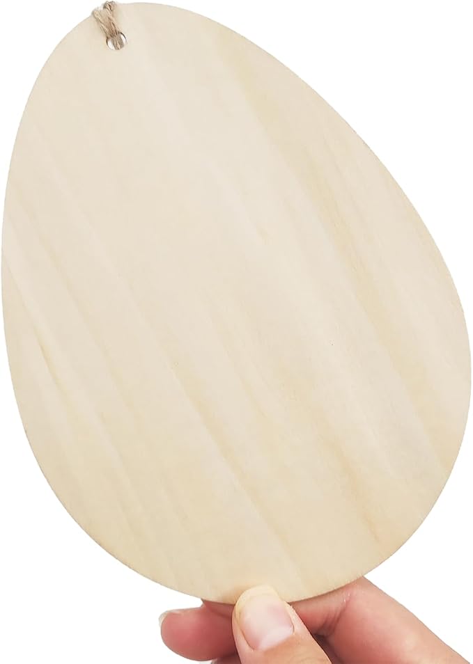 10 PCS Basswood Easter Egg Decoration Set