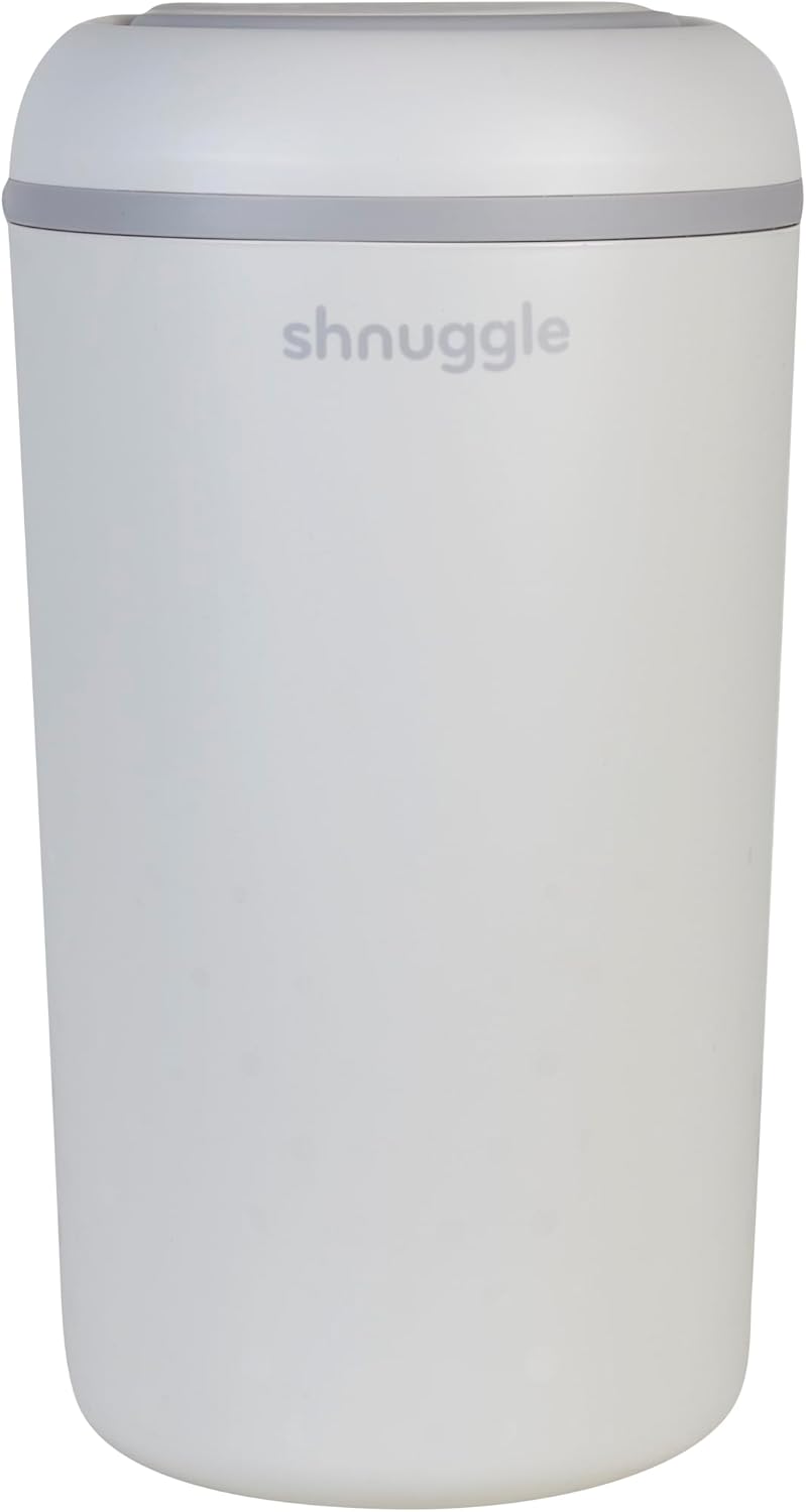 Eco-Touch Baby Nappy Diaper Bin - Odor Lock Airlock, No Costly Refills, 10L Capacity, Recyclable, Use Any Bag - White Nursery Diaper Pail