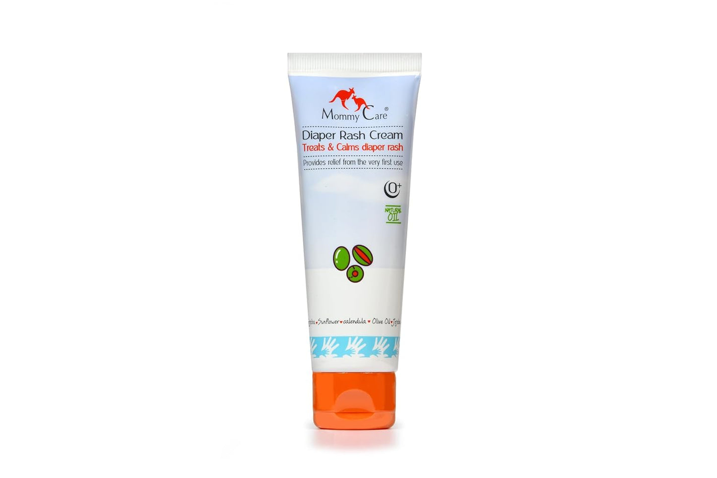 Mommy Care Zinc-Free Diaper Rash Cream – Gentle & Soothing Baby Diaper Cream with Jojoba & Olive Oil, Nourishing Protection for Newborns, Infants & Toddlers, 80ml / 2.7 fl oz