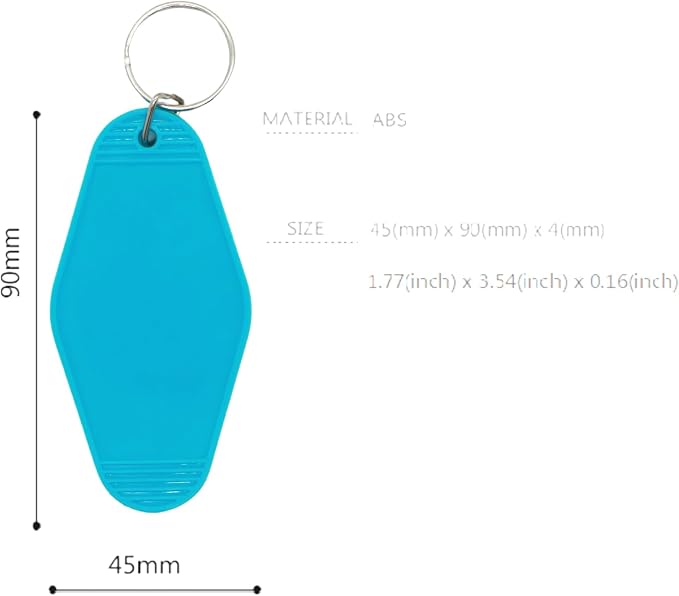 10pcs Blank Hotel Keychains Bulk Vintage Motel Keychain Vinyl HTV printing
