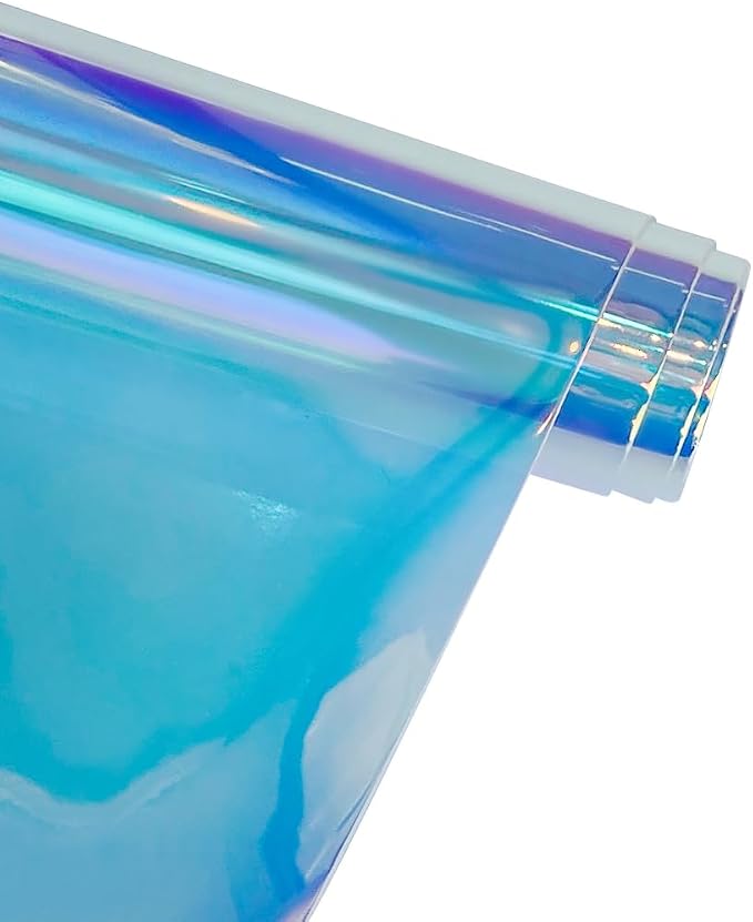 ONEART | 30 Gauge Holographic Clear Vinyl Roll, 11.8" x 54" Waterproof