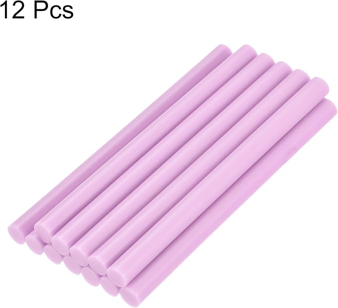 uxcell Mini Hot Glue Sticks for Glue Gun 7mm x 200mm Light Pink 12pcs