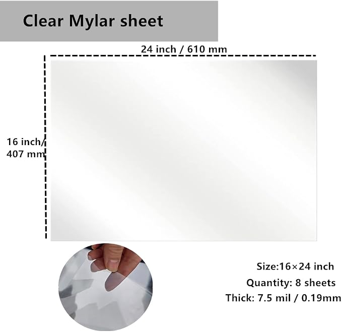 Transparent Blank Mylar Stencil Sheets