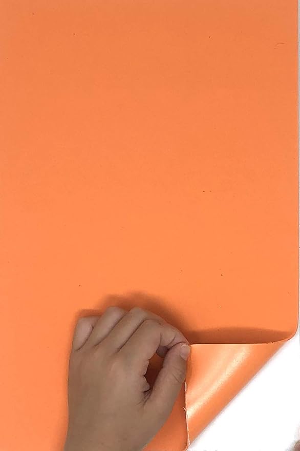 Allgala 20 Pack Self-Adhesive EVA Foam Paper 8x12 Inch Sheets-Orange-CF85407