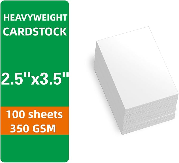 100 Sheets Cardstock 2.5x3.5 Thick Paper