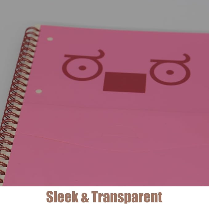 10-Pack A4 Colored PVC Flexible Plastic Sheets, 0.3mm Pink Transparent Film