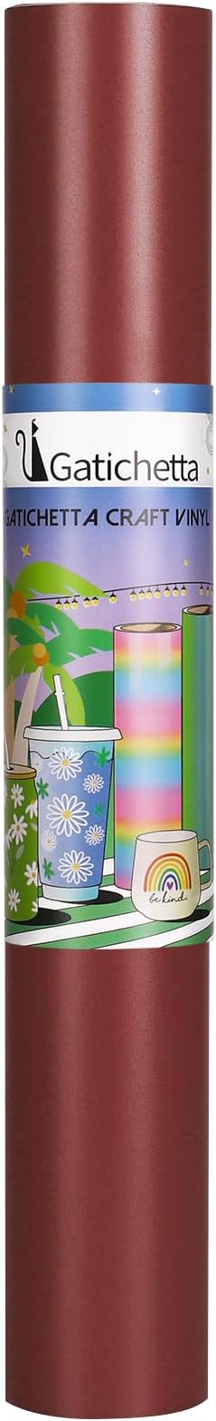 Gatichetta Maroon Vinyl Burgundy Self Adhesive Vinyl Craft Permanent Vinyl Roll