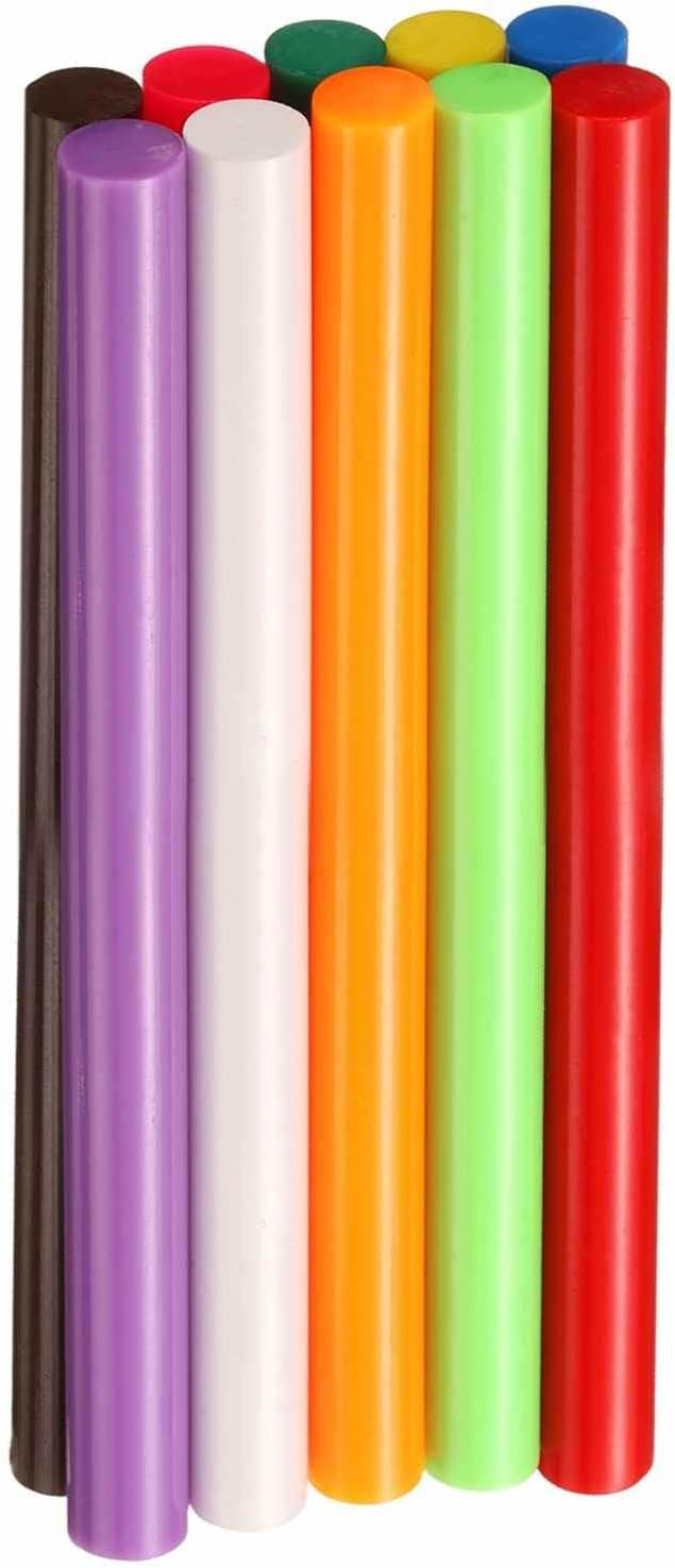 HARFINGTON 10pcs Hot Glue Sticks 0.43" Dia x 5.91" Long EVA Mini Hot Melt