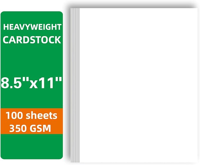 100 Sheets White Cardstock Thick Paper